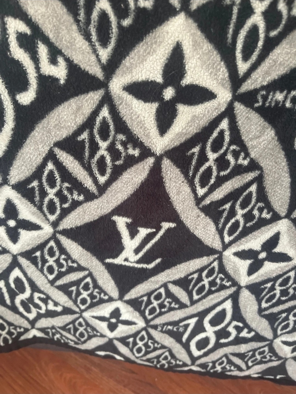 Louis Vuitton Black and White Home Blanket Throw